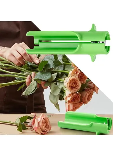 Handheld Rose Thorn Remover Portable Stem Stripper Tool for Gardening Flower Arrangement - Green