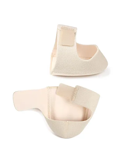 1 Pair Heel Cushion Support SBR SEBS Pressure Relief Adjustable Heel Protector Pad - Beige L