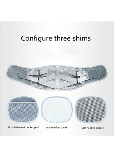 Lower Back Braces, Steel Plate Lumbar Support, Waist &amp; Back Brace Breathable Mesh Design Compression Belt Posture Corrector - M