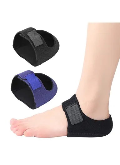 1 Pair Heel Cups SBR SEBS Adjustable Heel Cushion Pad with Holes 059 - Beige+Orange L