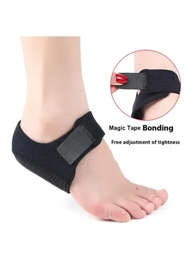 1 Pair Heel Cups SBR SEBS Adjustable Heel Cushion Pad with Holes 059 - Beige+Orange S