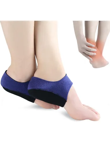 1 Pair Heel Cups SBR SEBS Adjustable Heel Cushion Pad with Holes 059 - Beige L