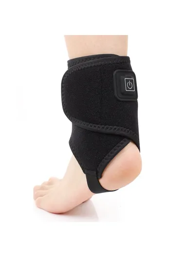 Electric Heating Ankle Brace, Sports Hot Compress Wrap for Pain Relief, Sprain Recovery, Foot Care Warming Support Belt Guard WS-80051