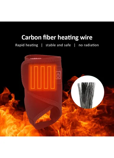 Electric Heating Ankle Brace, Sports Hot Compress Wrap for Pain Relief, Sprain Recovery, Foot Care Warming Support Belt Guard WS-80051