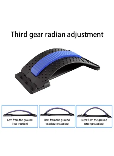 Lumbar Spine Stretcher Posture Corrector Lumbar Protrusion Pain Relief Waist Massager - Green &amp; White