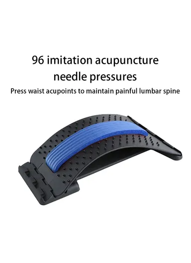 Lumbar Spine Stretcher Posture Corrector Lumbar Protrusion Pain Relief Waist Massager - Green &amp; White