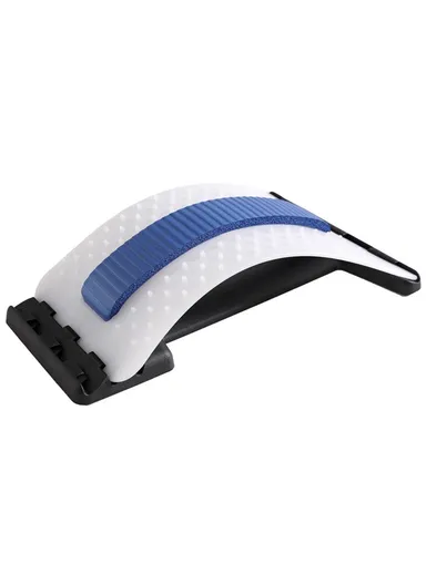 Lumbar Spine Stretcher Posture Corrector Lumbar Protrusion Pain Relief Waist Massager - Blue &amp; White