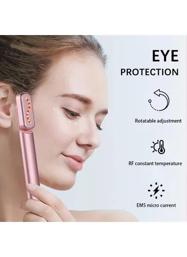 EMS Microcurrent Heating Eye Cream Introducer Eye Massager Beauty Device YA-113 - Pink