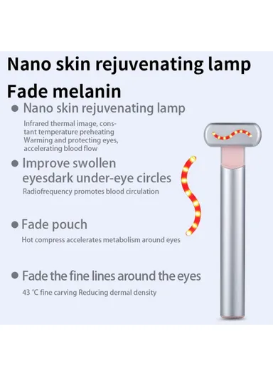 EMS Microcurrent Heating Eye Cream Introducer Eye Massager Beauty Device YA-113 - Pink