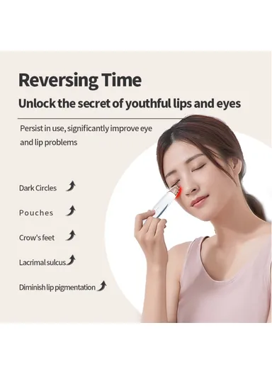 Micro Current Eye Lip Massager Dark Circles Wrinkle Lip Lines Remover Beauty Tool SM-2301 - White