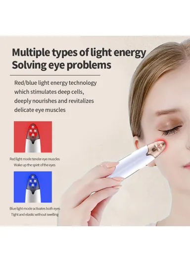 Micro Current Eye Lip Massager Dark Circles Wrinkle Lip Lines Remover Beauty Tool SM-2301 - White