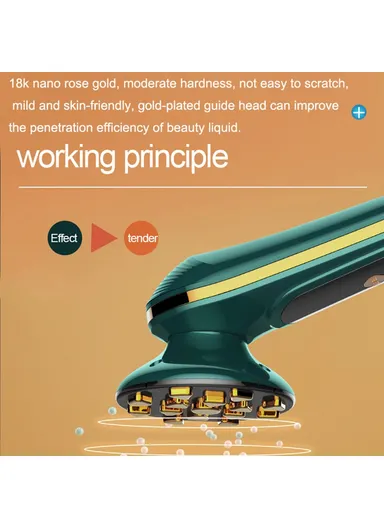 18K Gold-Plated Radio Frequency Facial Skin Massager Rejuvenation EMS Beauty Device (with CE) DY-104 