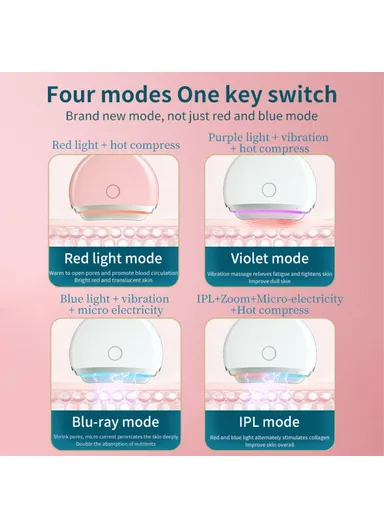 Household Electronic Gua Sha Facial Massager Portable Skin Scraping Device for Eye / Face / Wrinkles HWQ014 - Pink