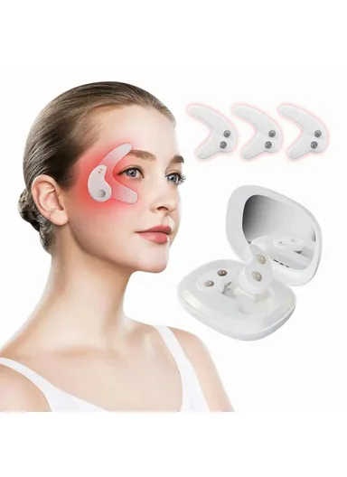 2 In 1 Makeup Mirror Eye Care Patches with Charging Case Anti-Wrinkle Eye Massager