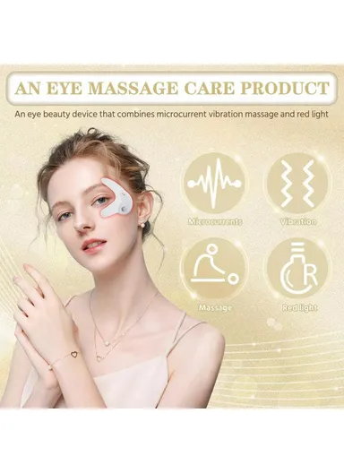 2 In 1 Makeup Mirror Eye Care Patches with Charging Case Anti-Wrinkle Eye Massager