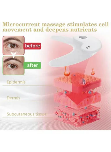 2 In 1 Makeup Mirror Eye Care Patches with Charging Case Anti-Wrinkle Eye Massager