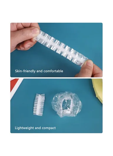 100PCS HDPE Waterproof Disposable Ear Covers Salon Hair Dye, Baby Shower Ear Caps Earmuffs Earflaps