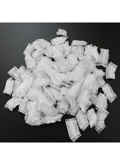 100PCS HDPE Waterproof Disposable Ear Covers Salon Hair Dye, Baby Shower Ear Caps Earmuffs Earflaps