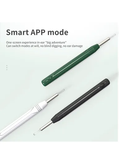 Ear Wax Removal Tool Camera WiFi Ear Cleaning Kit Ear Pick with LED Light W1 - Green