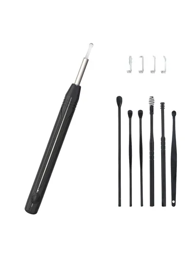 Ear Wax Removal Tool Camera WiFi Ear Cleaning Kit Ear Pick with LED Light W1 - Green