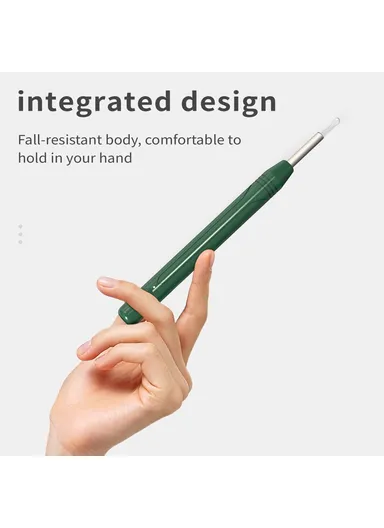Ear Wax Removal Tool Camera WiFi Ear Cleaning Kit Ear Pick with LED Light W1 - Green