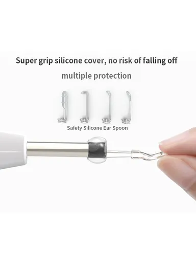 Ear Wax Removal Tool Camera WiFi Ear Cleaning Kit Ear Pick with LED Light W1 - White