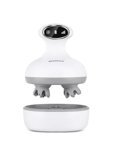 Smart Electric Scalp Massager 4 Modes Portable 3D Massaging Head Scratcher for Muscles, Shoulder, Calf, Head ST-702A 