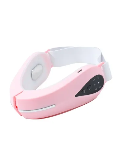 Microcurrent EMS Face Slimming Instrument Facial Lifting Massage V-face Beauty Device S121- Pink