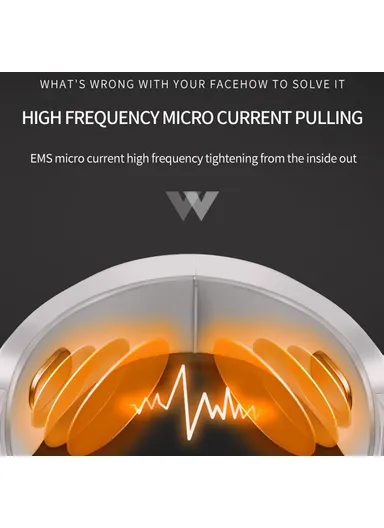 Microcurrent EMS Face Slimming Instrument Facial Lifting Massage V-face Beauty Device S121- Pink