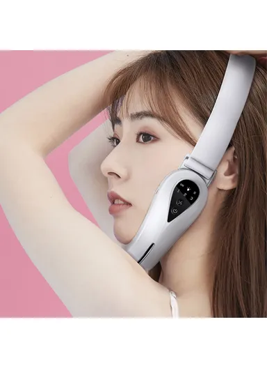 Microcurrent EMS Face Slimming Instrument Facial Lifting Massage V-face Beauty Device S121- Pink