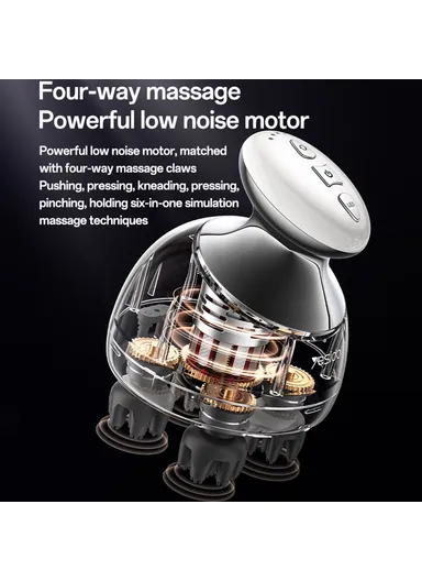 IPX7 Waterproof Low Noise Head Massager with Detachable Charging Dock MG12 