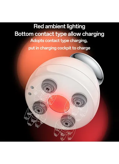 IPX7 Waterproof Low Noise Head Massager with Detachable Charging Dock MG12 