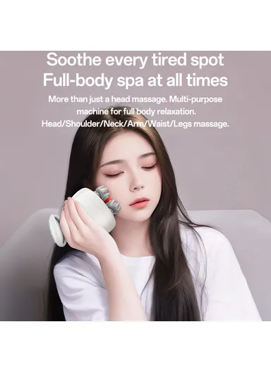 IPX7 Waterproof Low Noise Head Massager with Detachable Charging Dock MG12 