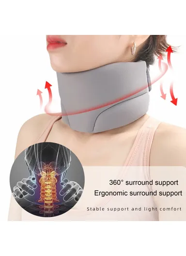 360° Support Neck Brace Soft Sponge Cervical Collar Breathable Neck Support for Relief of Cervical Spine Pressure (L57xW10.5xT2.1)cm - Pink