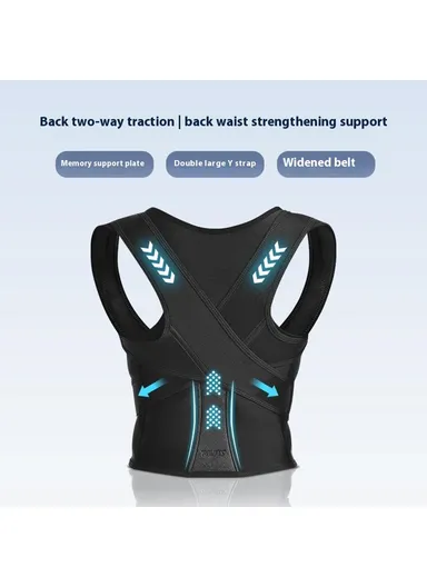 Dual Strap System Adjustable Lightweight &amp; Comfortable Back Posture Corrector Strap Breathable Shoulder Support Belt 3112 - 3XL