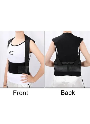 Magnets Heated Vest Posture Corrector Waist Brace Self Heating Breathable &amp; Skin-Friendly Lumbar Pad Corset for Back Support Pain Relief - XL