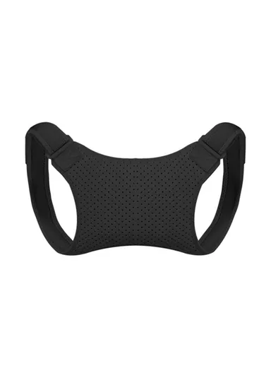 Breathable Mesh Fabric Adjustable Invisible Back Correction Belt Men Women Hunchback Posture Corrector - Black