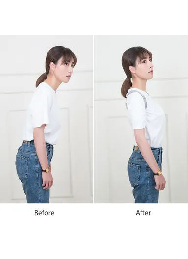 Adult Kid Posture Corrector Adjustable Angle Straightener Back Brace with Built-in Smart Sensor Vibration Reminder