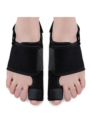 Bunion Corrector Adjustable Toe Separator Orthotics Feet Bone Thumb Adjuster Foot Care Tool 003 - Black / Right