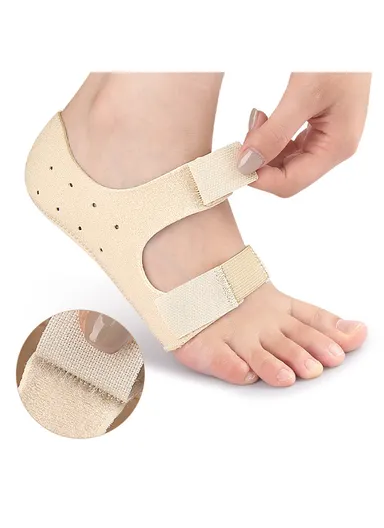 1 Pair Magic Tape Arch Support Heel Cover S Size Foot Pain Relief Orthopedic Inserts Plantar Fasciitis Cushioned Gel Pads 014 - Nude