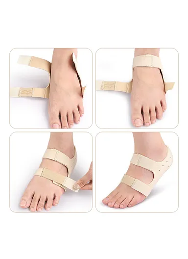 1 Pair Magic Tape Arch Support Heel Cover S Size Foot Pain Relief Orthopedic Inserts Plantar Fasciitis Cushioned Gel Pads 014 - Nude