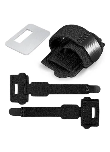 1Pc Toe Separator Bunion Corrector Big Toe Spacer Toe Straightener Built In Aluminum Plate 011 - Black