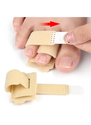 1Pc Toe Separator Bunion Corrector Big Toe Spacer Toe Straightener Built In Aluminum Plate 011 - Black