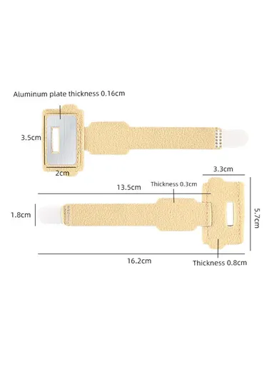 1Pc Toe Separator Bunion Corrector Big Toe Spacer Toe Straightener Built In Aluminum Plate 011 - Black