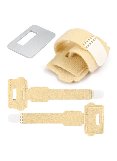 1Pc Toe Separator Bunion Corrector Big Toe Spacer Toe Straightener Built In Aluminum Plate 011 - Nude