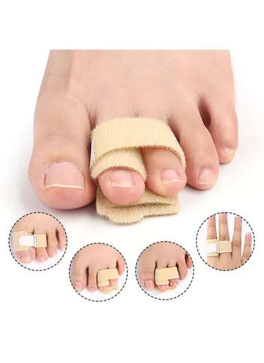 1Pc Toe Separator Bunion Corrector Big Toe Spacer Toe Straightener Built In Aluminum Plate 011 - Nude