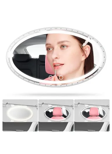 Car Sun Visor LED Vanity Mirror Touch Control Makeup Mirror for Truck SUV  JX2616 