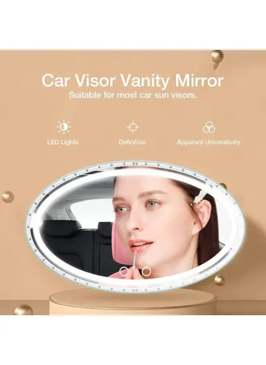 Car Sun Visor LED Vanity Mirror Touch Control Makeup Mirror for Truck SUV  JX2616 