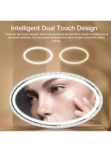 Car Sun Visor LED Vanity Mirror Touch Control Makeup Mirror for Truck SUV  JX2616 