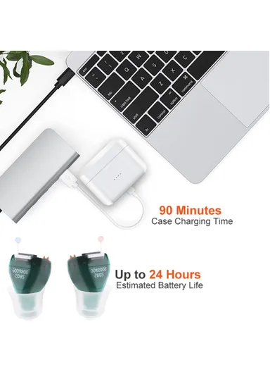 One Pair Magnetic Charging Hearing Aids Rechargeable Sound Amplifiers Hearing Aid Devices Headsets with Charging Case for Seniors, Adults SR02 